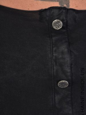 Bluza 3B DUEMODI SWEATER Laminated Cotton Black - imagine 4
