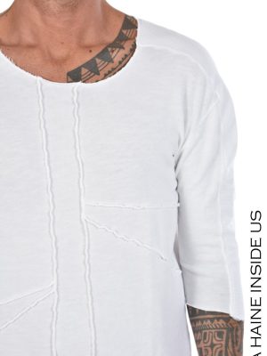 Tricou 3J COMBUTTA T-SHIRT Jersey & Fine Rib White - imagine 4
