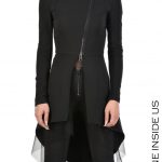 Jacheta 4B MEGAN DUSTER JACKET Tecno Stretch & Tulle Black