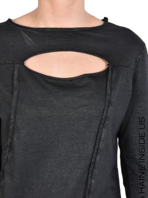 JARI T-SHIRT Jersey Laminated & Fine Rib Black - imagine 5