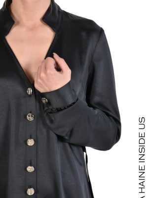 AKEEL SHIRT Satin Black - imagine 4