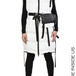 CARAR DOWN JACKET SLEEVELESS & Faux Fur White