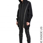 LADA SWEATER UNISEX Interactive Fleece & Fine Rib Black WITH PRINT