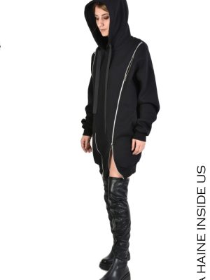 LADA SWEATER UNISEX Interactive Fleece & Fine Rib Black WITH PRINT - imagine 3