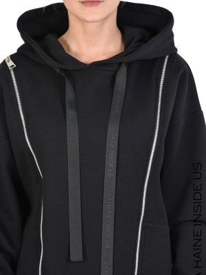 LADA SWEATER UNISEX Interactive Fleece & Fine Rib Black WITH PRINT - imagine 5