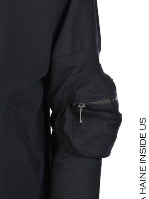 CANIBUS CARDIGAN PRINT Stretch Fleece Black - imagine 4