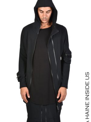 CANIBUS CARDIGAN PRINT Stretch Fleece Black - imagine 6