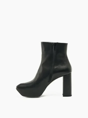 Botine cu Fermoar Negru MALLONI - imagine 3