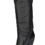 Cizme piele texane negre