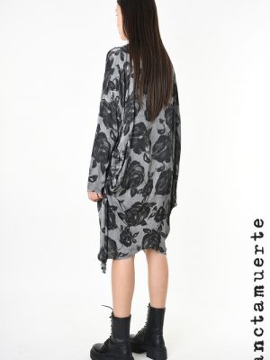 Tricou/Rochie Over Printed SANCTAMUERTE - imagine 4