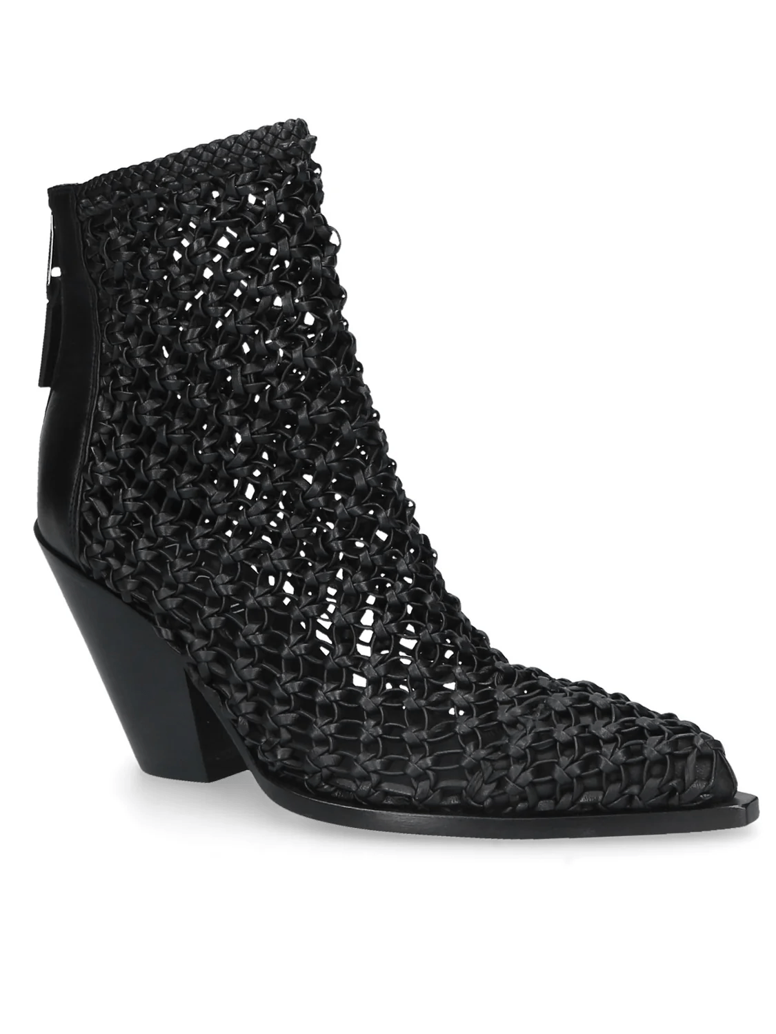E4133-ISLAND-NERO-2 Woven Ankle Boots- Elena Iachi - imagine 1